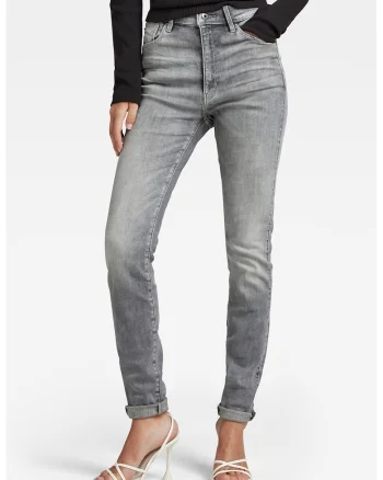 Blugi skinny cu talie inalta Kafey Ultra, Gri inchis