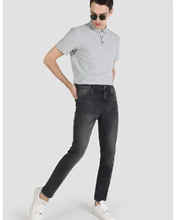 Pantaloni De Barbati Negru Skinny Fit, Negru
