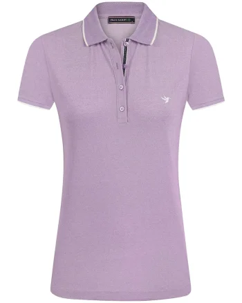 Tricou polo din amestec de bumbac, Lila