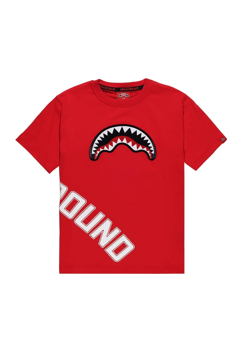 Tricou din bumbac cu imprimeu Daily, Alb optic/Rosu vermillion
