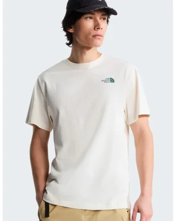 Tricou relaxed fit Retro, Verde englez/Alb murdar