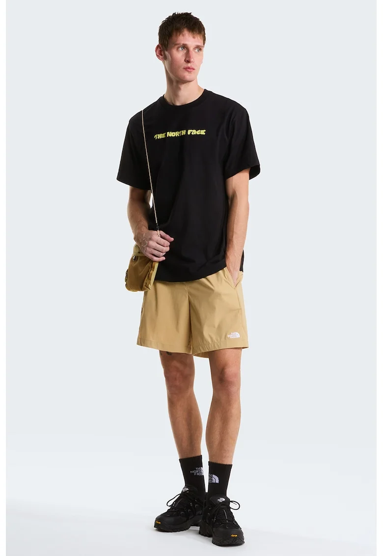 Tricou lejer din bumbac cu logo Twist, Negru/Galben