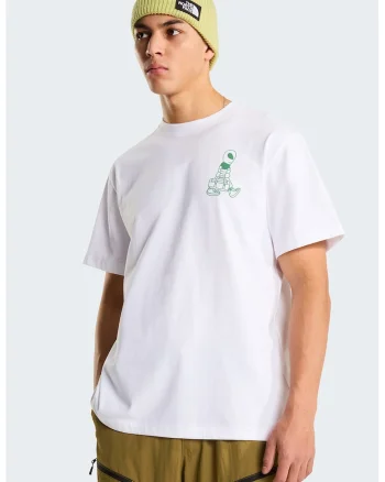 Tricou relaxed fit Alien, Verde englez/Alb optic