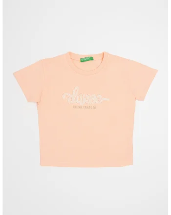 Tricou cu decolteu la baza gatului, Piersica