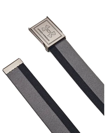 Curea elastica din material textil, Negru/Gri