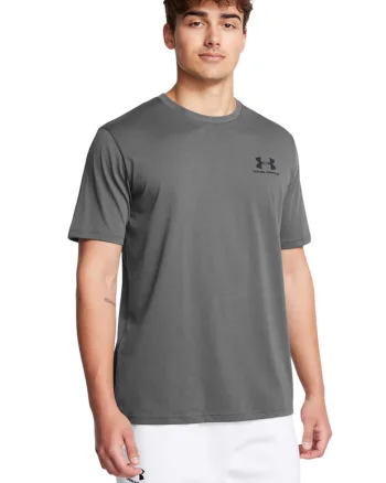 Tricou cu decolteu rotund, pentru fitness Sportstyle, Gri antracit