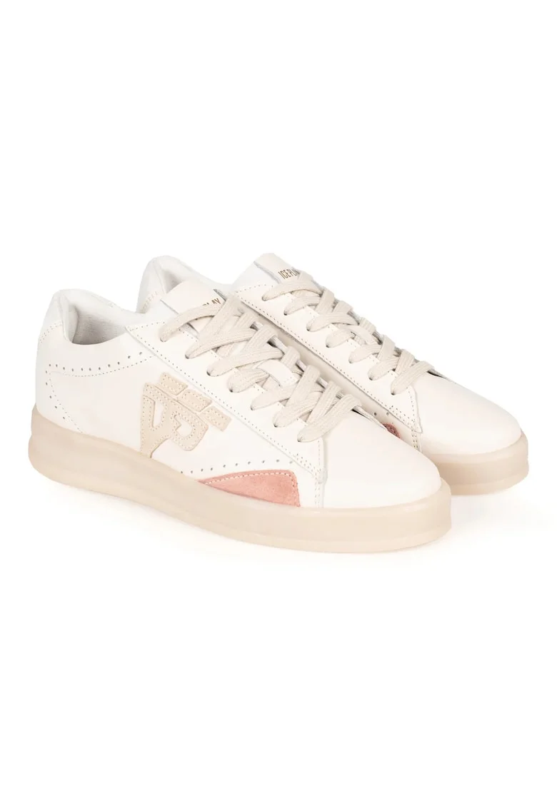 Pantofi sport din piele ecologica cu detalii perforate