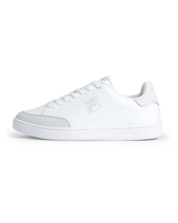 Pantofi sport low-cut din piele ecologica, Gri deschis/Alb optic