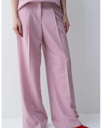 Pantaloni cu croiala ampla, Roz deschis
