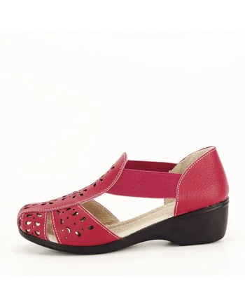 Sandale rosii din piele naturala Ozana M5 8160, Rosu