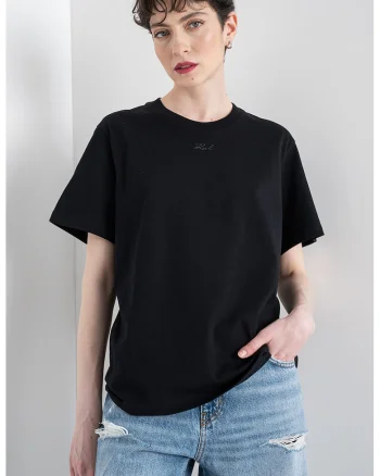 Tricou lejer din bumbac organic Essential, Negru