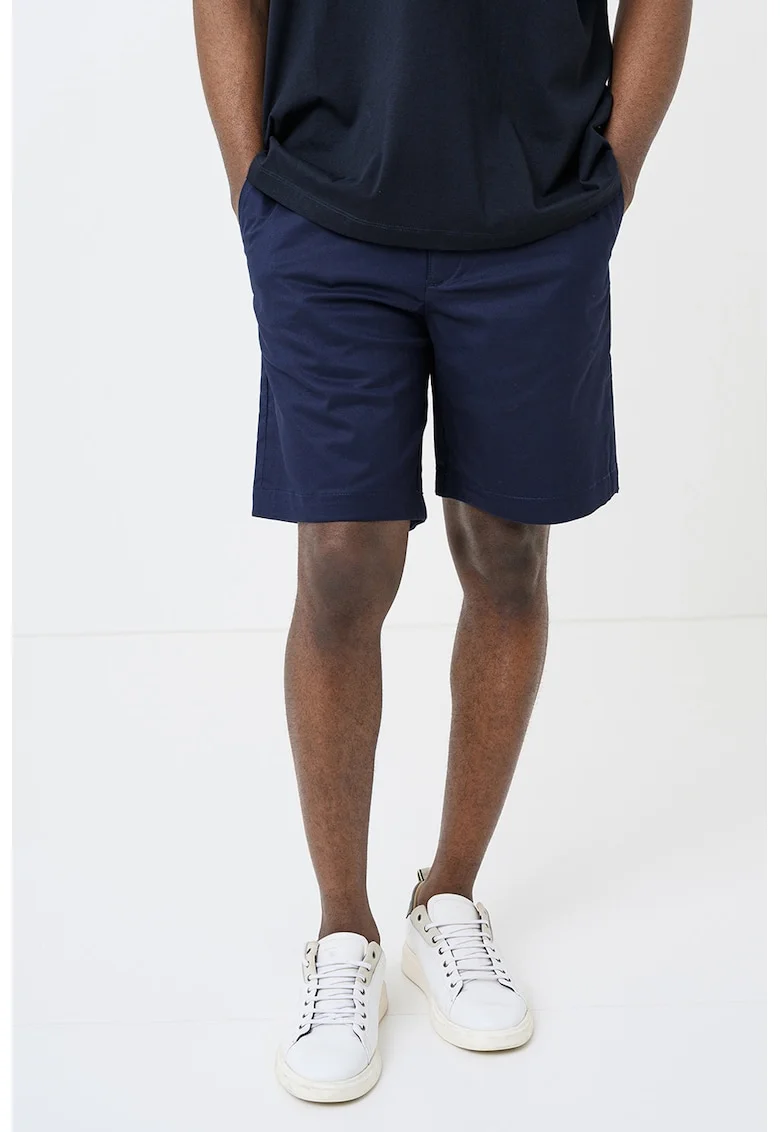 Pantaloni scurti chino cu buzunare laterale, Bleumarin