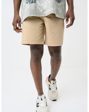 Pantaloni scurti chino cu buzunare laterale, Bej nisip