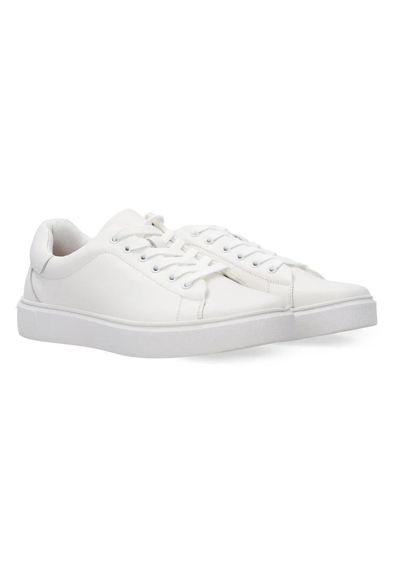 Pantofi sport uni cu sireturi din piele