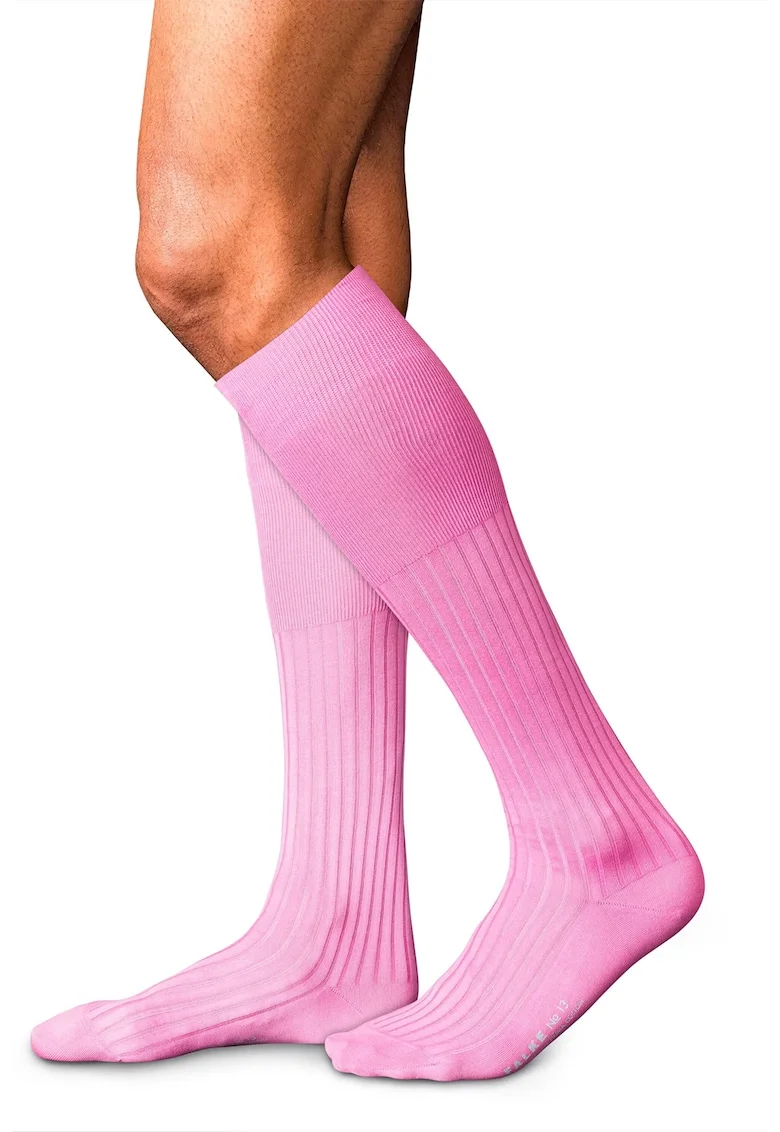 Sosete lungi pana la genunchi No. 10 Pure Fil d´Écoss, Roz fandango