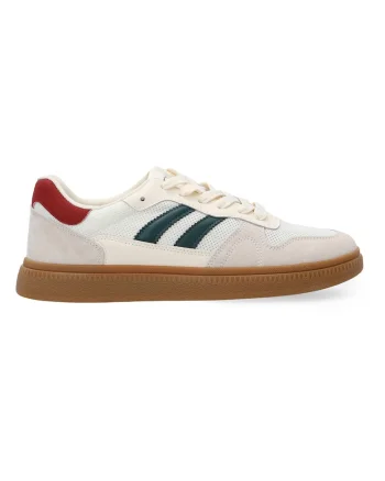 Pantofi sport din material textil si piele intoarsa
