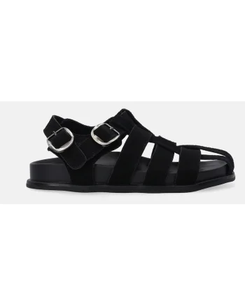 Sandale Fisherman din piele intoarsa cu catarame