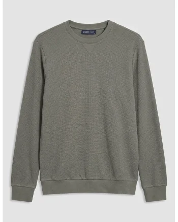 Bluza de trening cu aspect texturat cu mansete si terminatie elastice, Grej