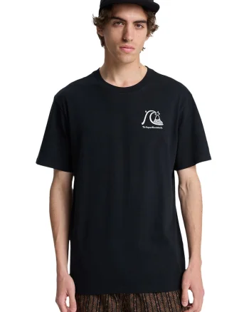 Tricou de bumbac organic cu imprimeu logo pe spate Evo Original, Alb/Negru