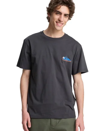 Tricou regular fit cu imprimeu tropical Barrel Paradise, Galben/Negru stins/Albastru