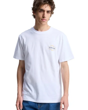Tricou de bumbac cu imprimeu frontal Dawn, Alb