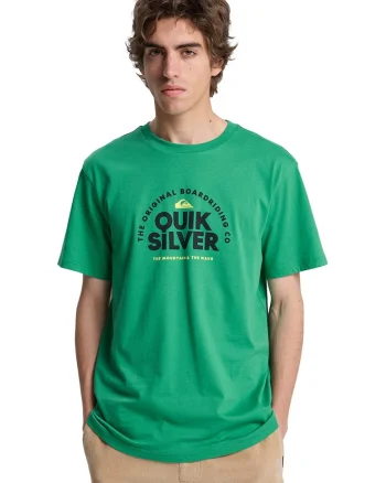 Tricou de bumbac cu imprimeu logo pe piept Fundamental Ride, Verde