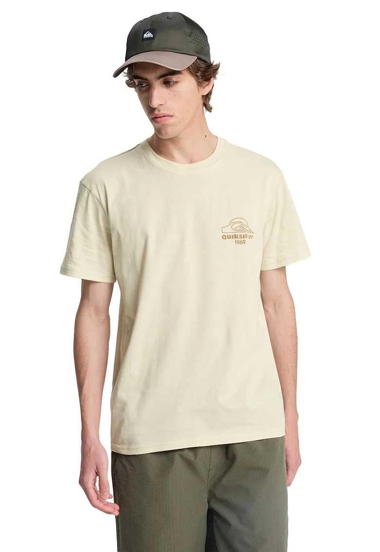Tricou de bumbac cu imprimeu grafic pe spate Bliss Point, Bej deschis