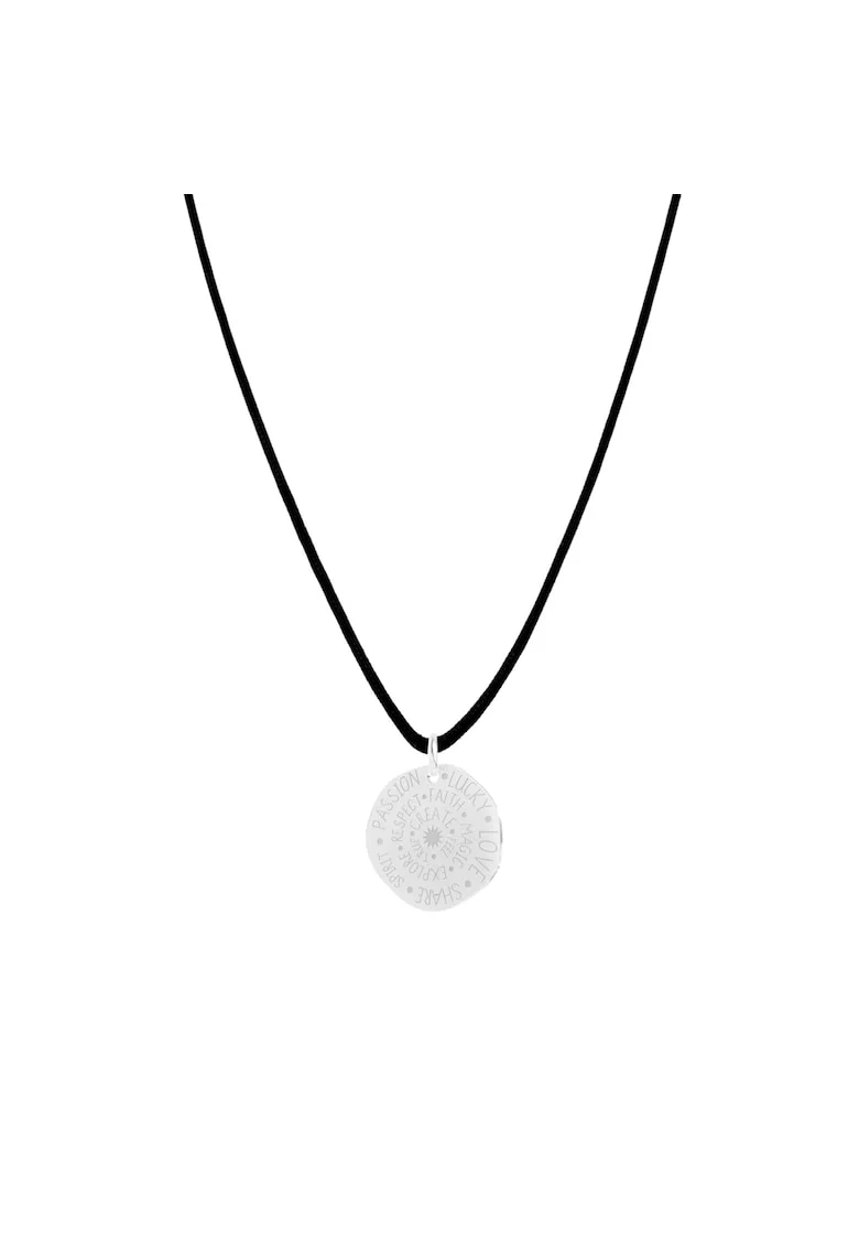 Colier cu pandantiv Talisman din Argint 925, snur negru, reglabil pana la 60 cm