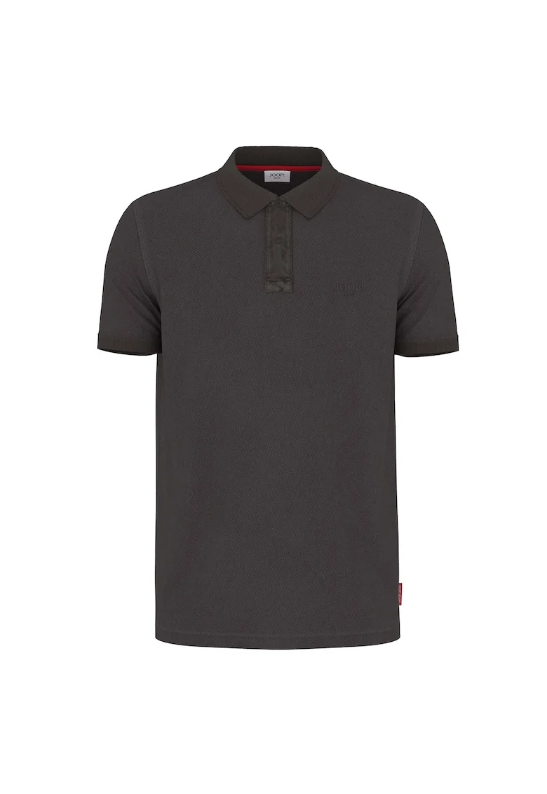 Tricou polo din amestec de bumbac organic, Negru