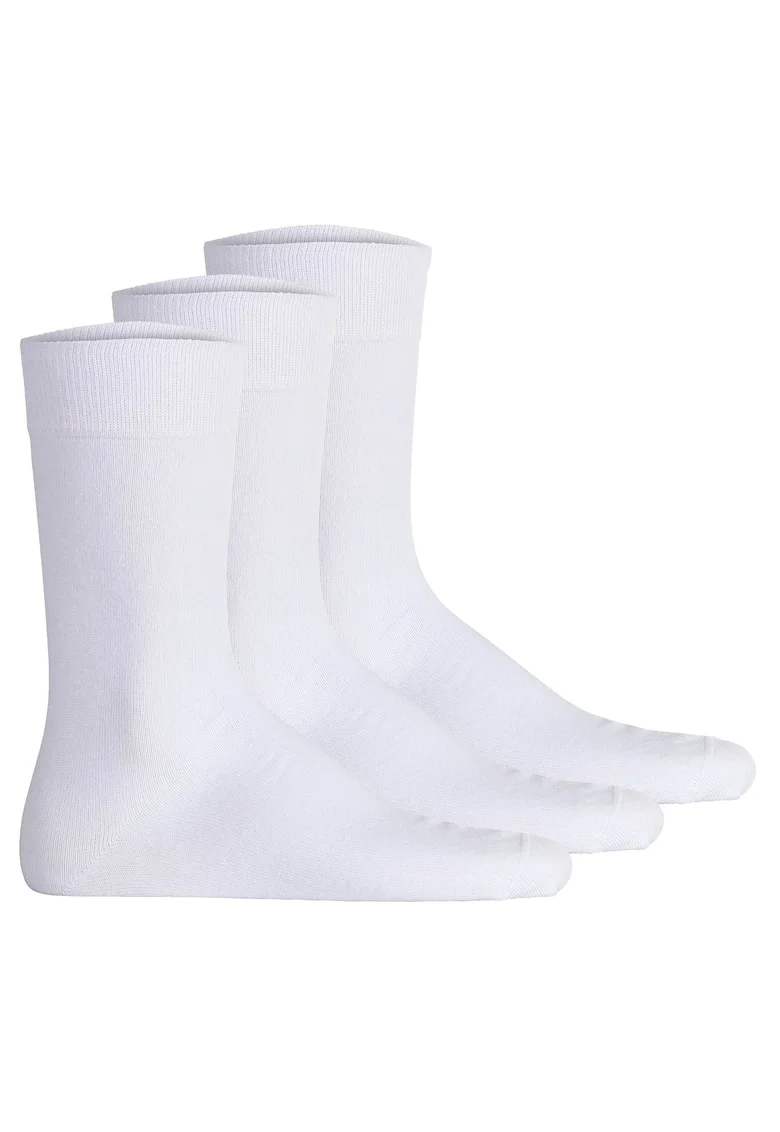Set de sosrte unisex din amestec de bumbac - 3 perechi, Alb