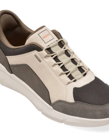 Pantofi sport GEOX gri, U659KA, din piele ecologica