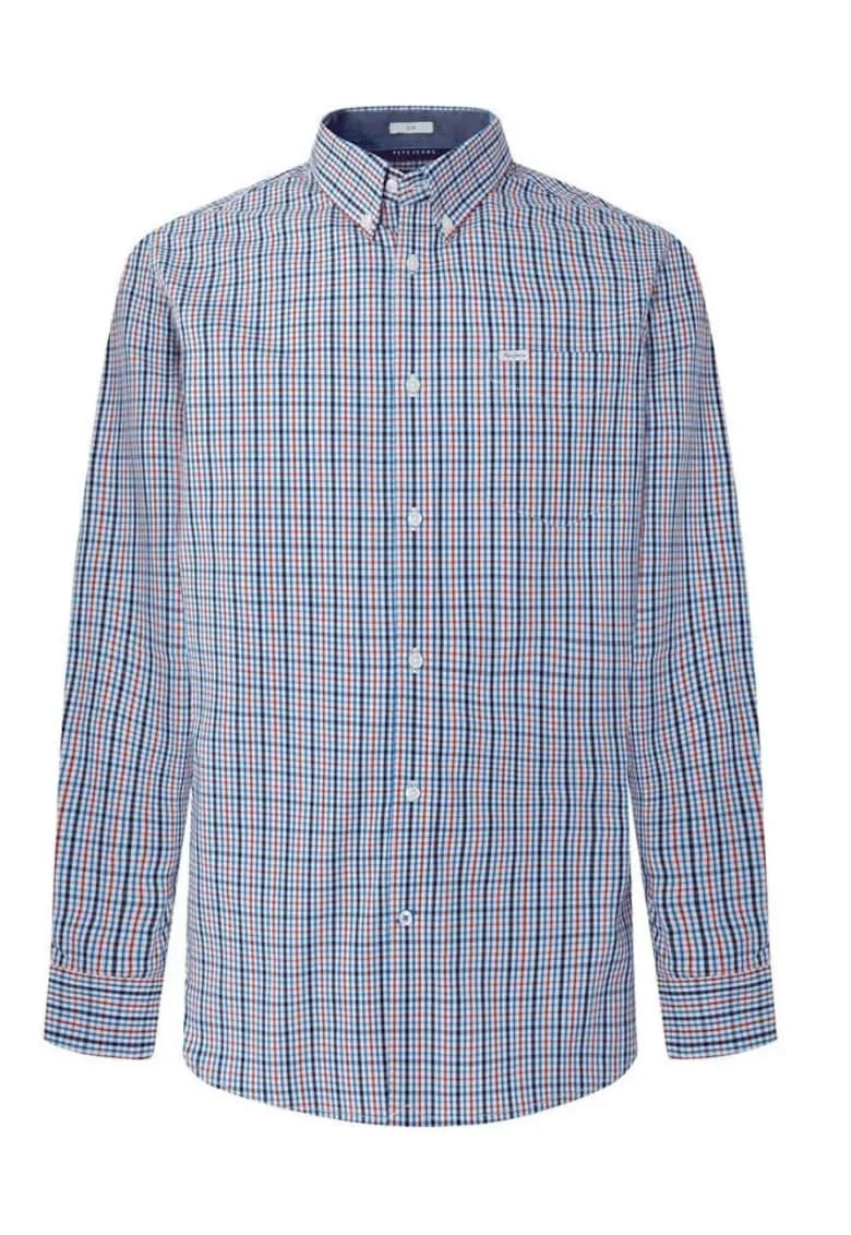 Camasa slim fit in carouri cu guler Oxford Pembridge