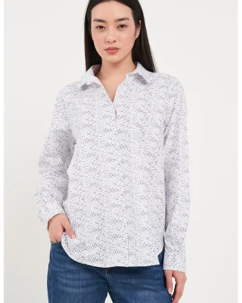 Camasa cu model, Alb/Gri