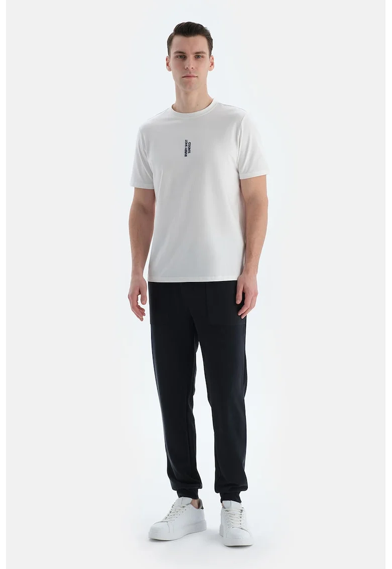 Pantaloni de trening din amestec de modal cu snur, Negru
