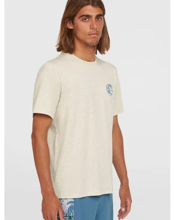 Tricou cu logo pe spate, Albastru lavanda/Crem