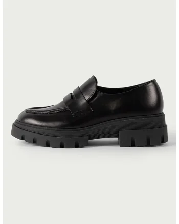 Pantofi loafer din piele, Negru