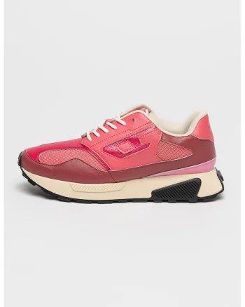 Pantofi sport cu insertii din piele intoarsa S-Tame, Roz zmeuriu/Roz pastel/Alb murdar