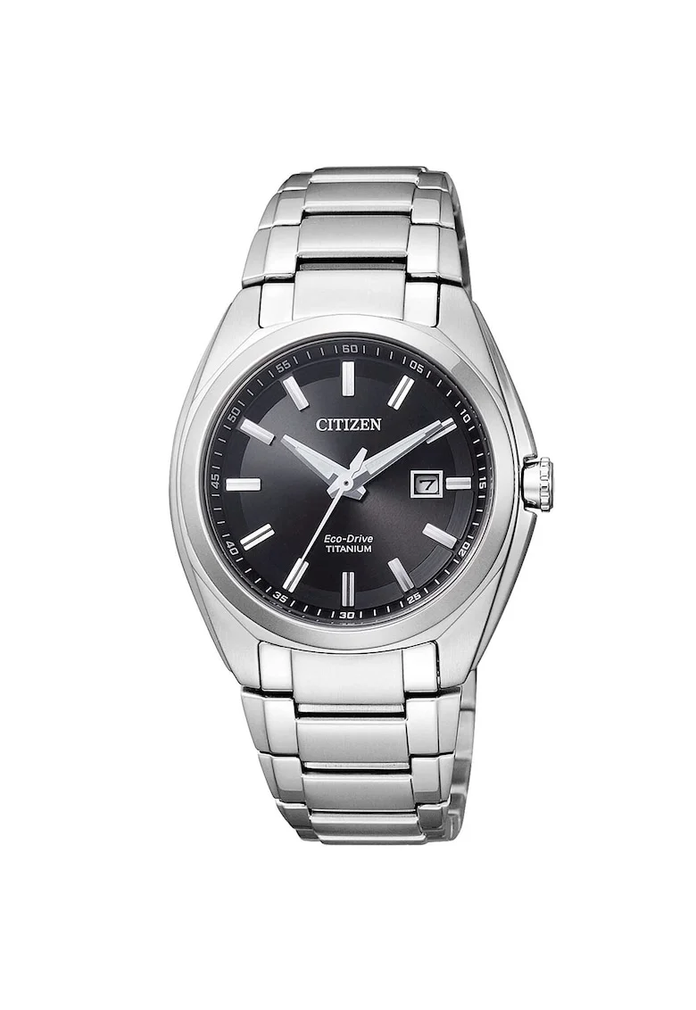 Ceas de dama  EW2210-53E Super Titan Eco-Drive 34mm, 10ATM, Argintiu