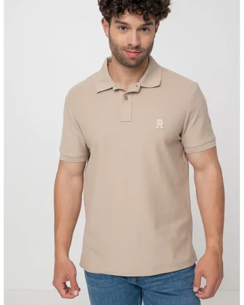 Tricou polo din bumbac organic, Maro nisip