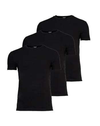 Set de tricouri cambrate - 3 piese, Negru