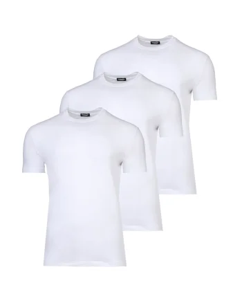 Set de tricouri cambrate - 3 piese, Alb
