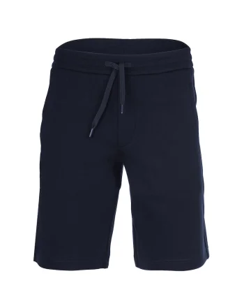 Bermude cu snur de ajustare si broderie logo, Bleumarin