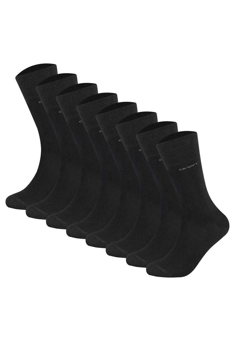 Set de sosete lungi unisex - 8 perechi, Negru