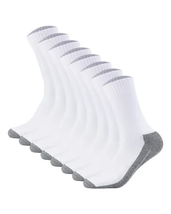 Set de sosete lungi unisex - 8 perechi, Alb