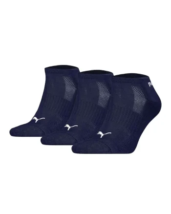 Set de sosete unisex pana la glezna cu detaliu logo - 3 perechi, Albastru