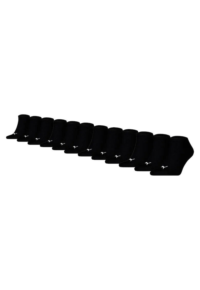 Set de sosete unisex pana la glezna - 12 perechi, Negru
