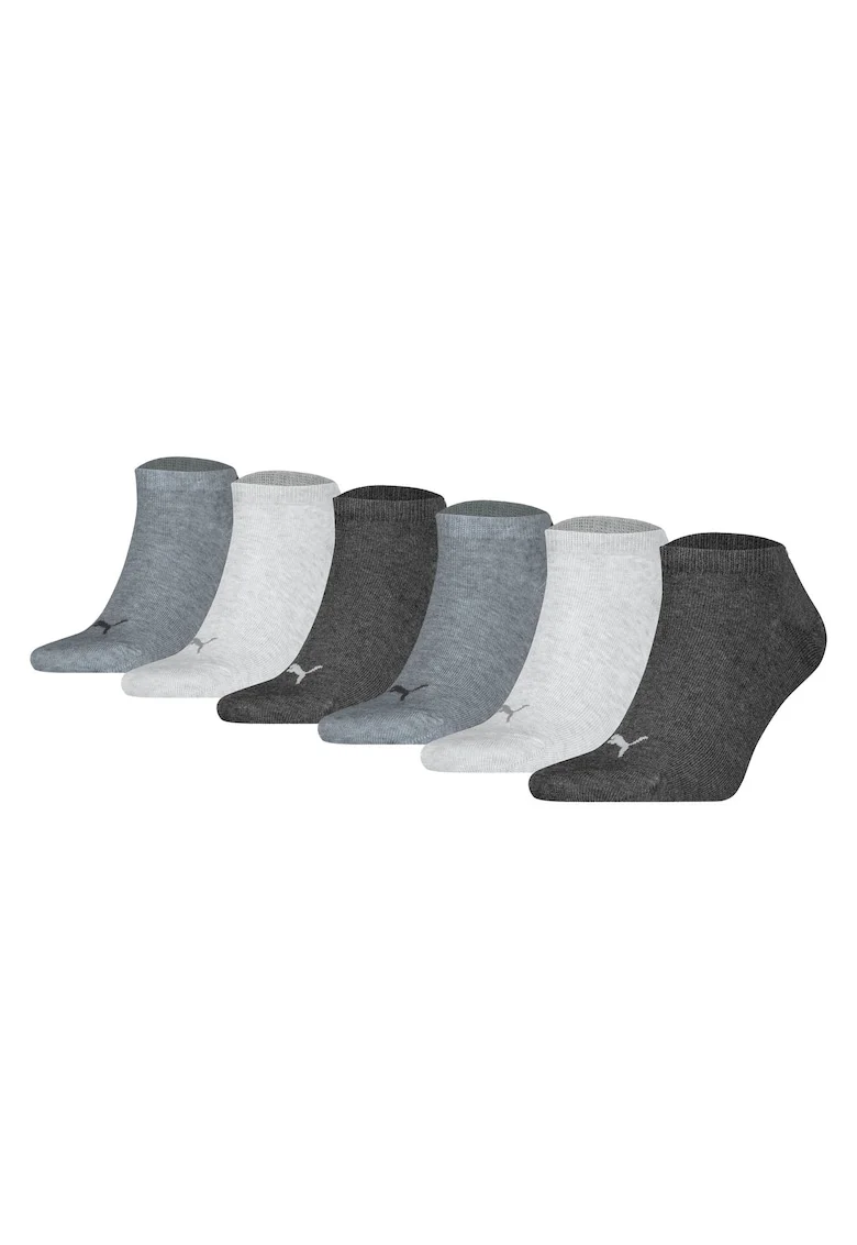 Set de sosete unisex pana la glezna - 6 perechi, Gri