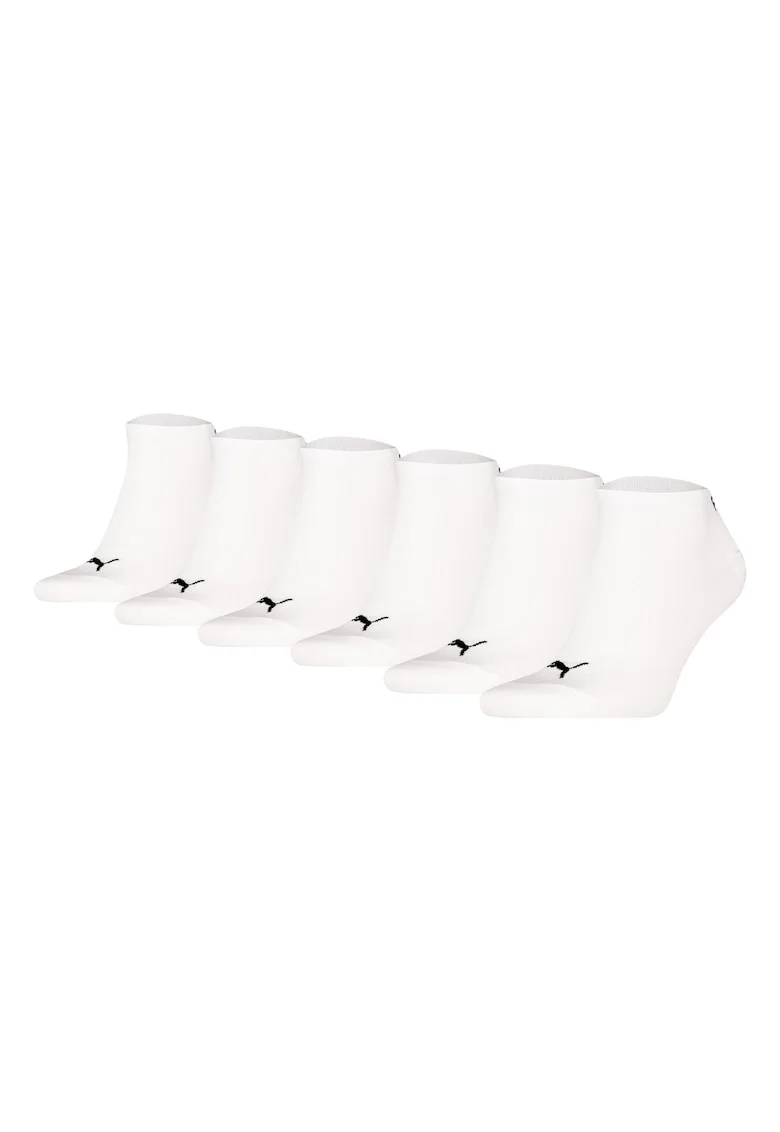 Set de sosete unisex pana la glezna - 6 perechi, Alb