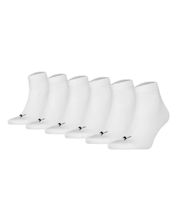 Set de sosete scurte unisex cu logo - 6 perechi, Alb