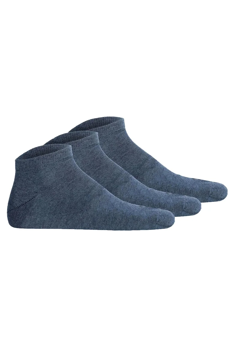Set de sosete uni pana la glezna - 3 piese, Albastru inchis